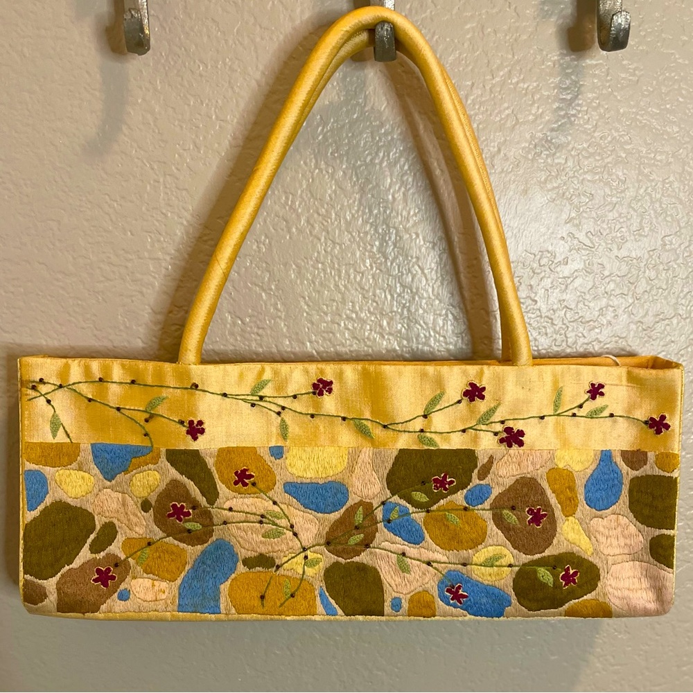 Shira Leah Silk Embroidered Purse